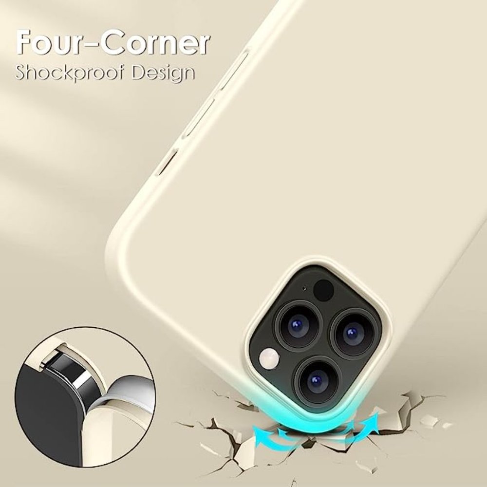 (NWT) iPhone 13 Pro Case, Ultra Slim, Soft Premium Liquid Silicone, Milk White - Picture 2 of 4